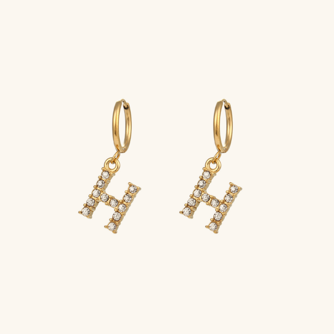 Wilhemina Initial Letter Earrings Image