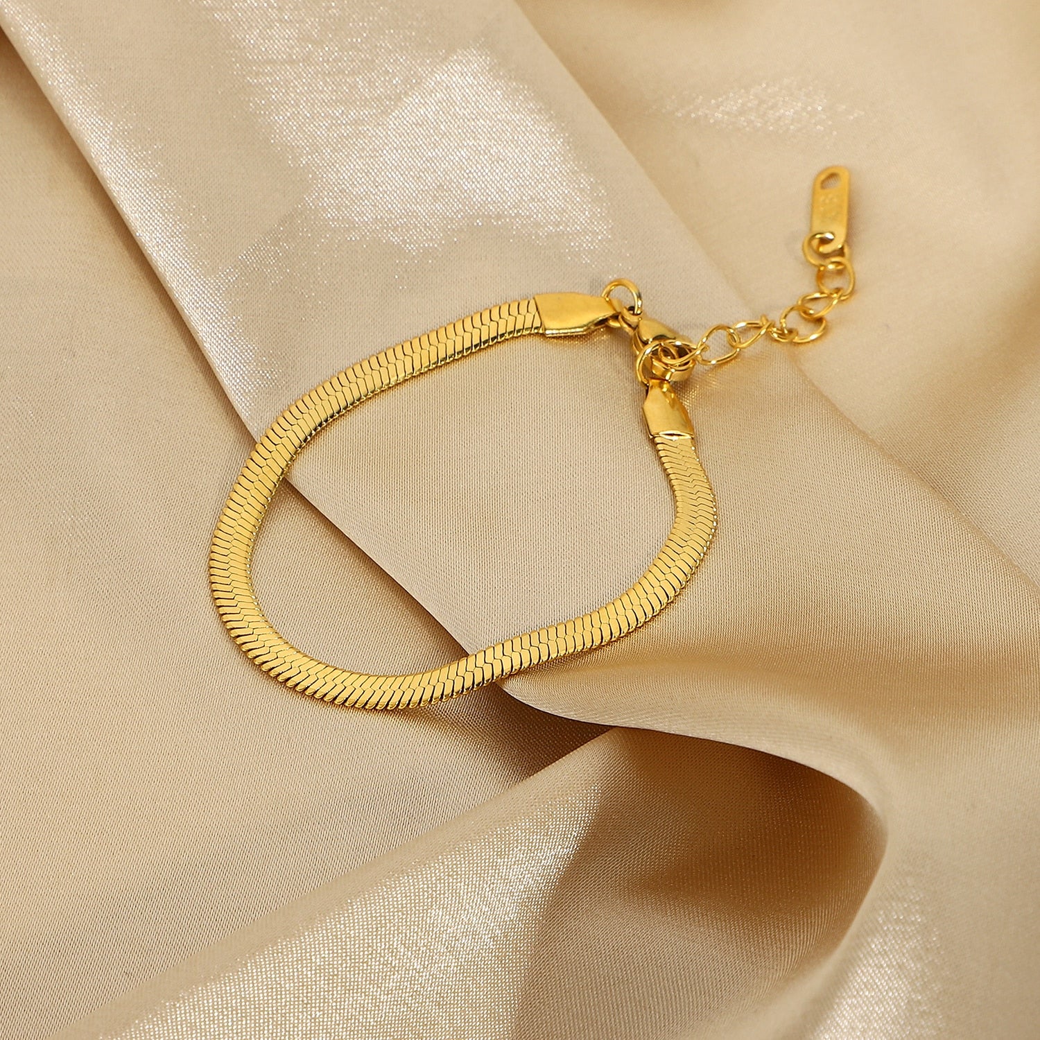 Ellaine Gold Herringbone Bracelet Image