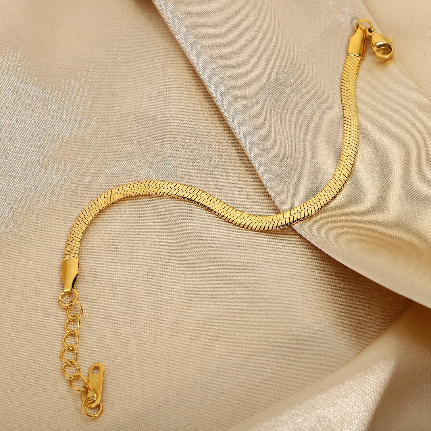 Ellaine Gold Herringbone Bracelet Image