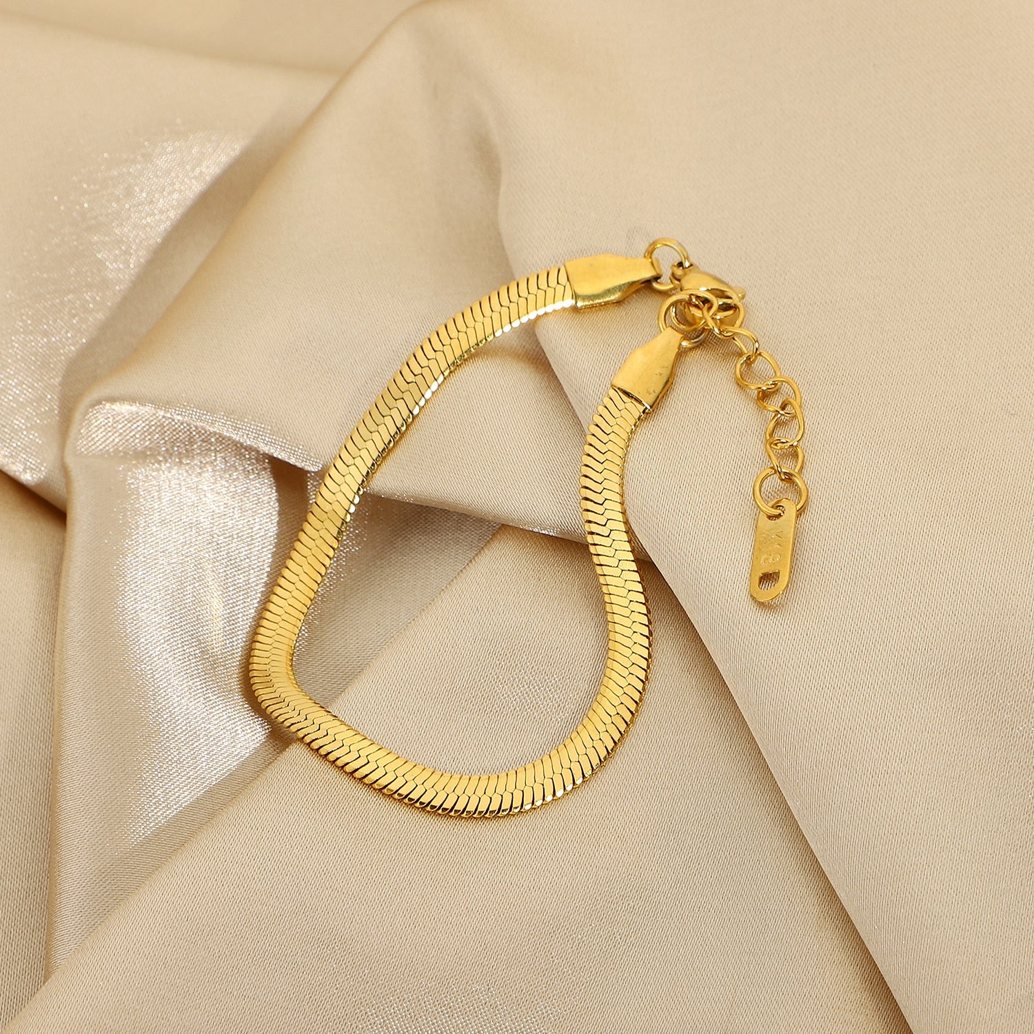 Ellaine Gold Herringbone Bracelet Image