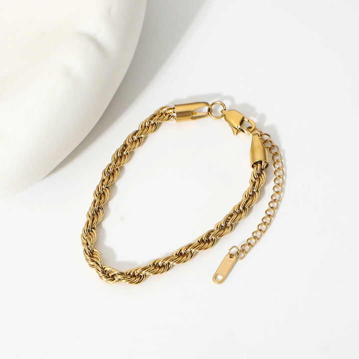 Clara Rope Chain Gold Bracelet