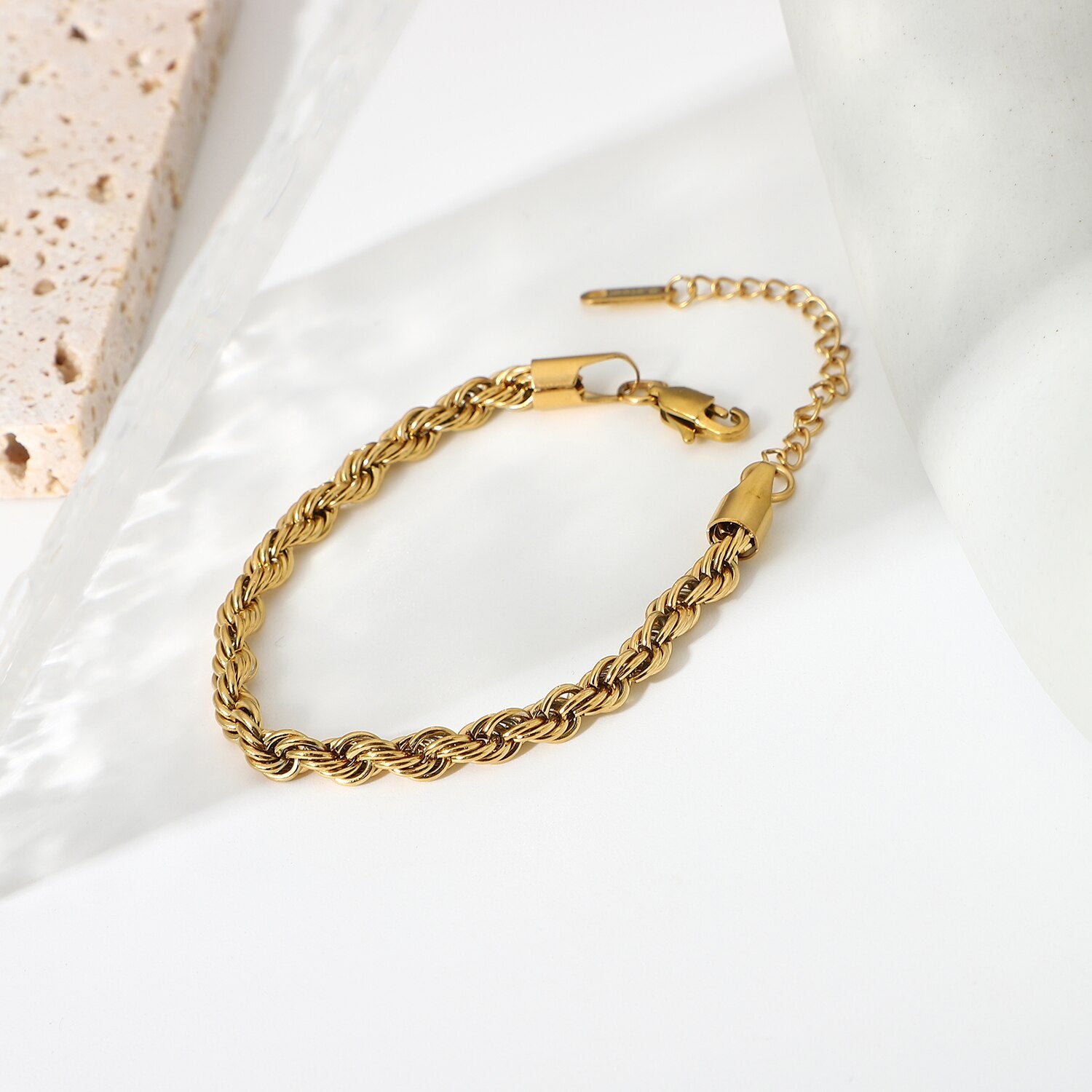 Clara Rope Chain Gold Bracelet Image