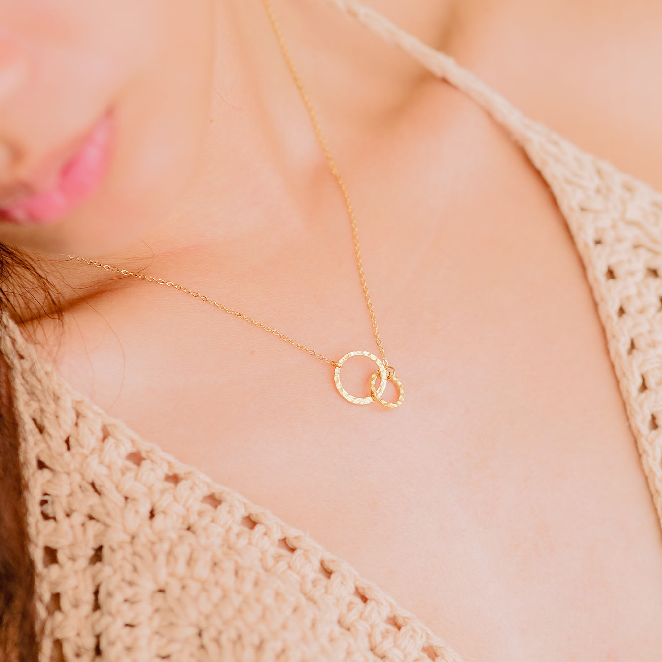 Isabelle Gold Hoop Necklace Image