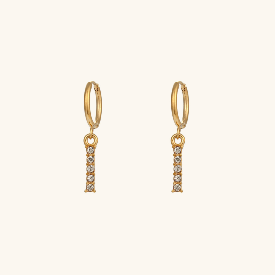 Wilhemina Initial Letter Earrings Image