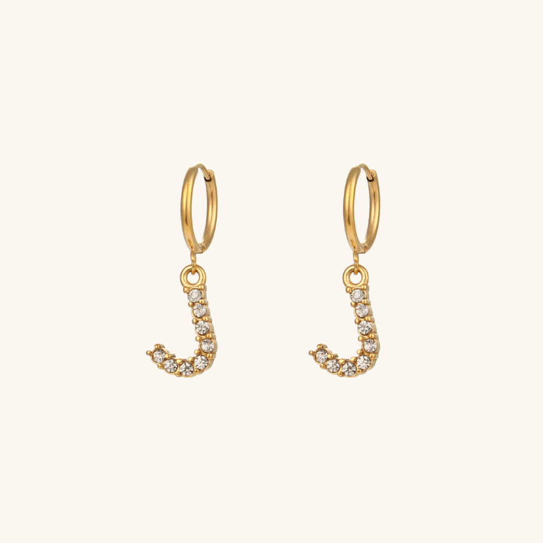 Wilhemina Initial Letter Earrings Image