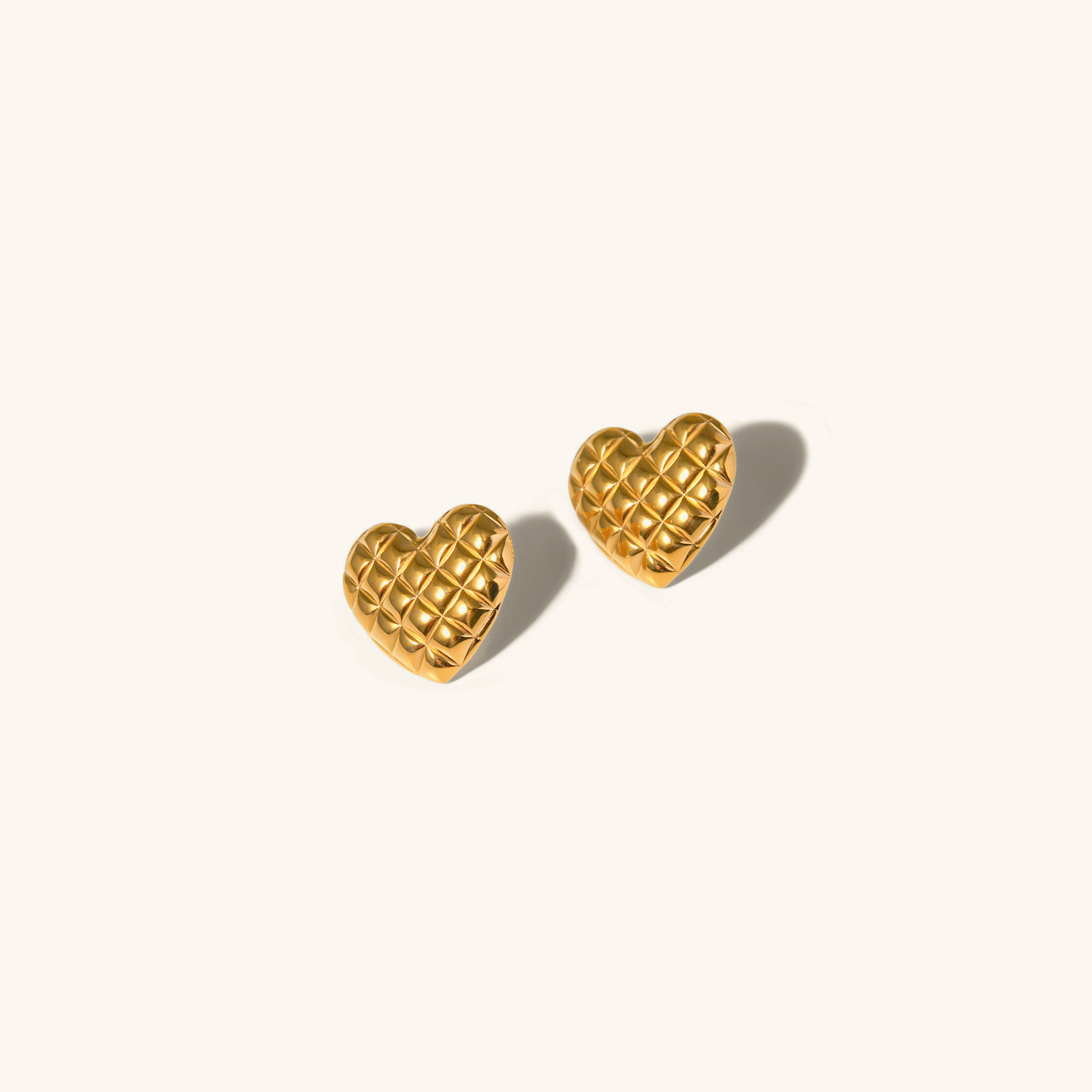 Irina Gold Heart Earrings Image