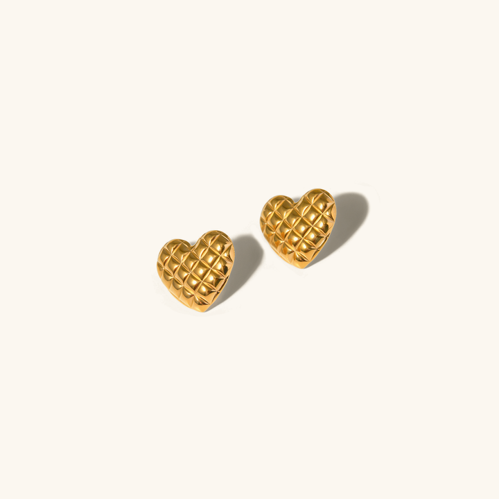 Irina Gold Heart Earrings
