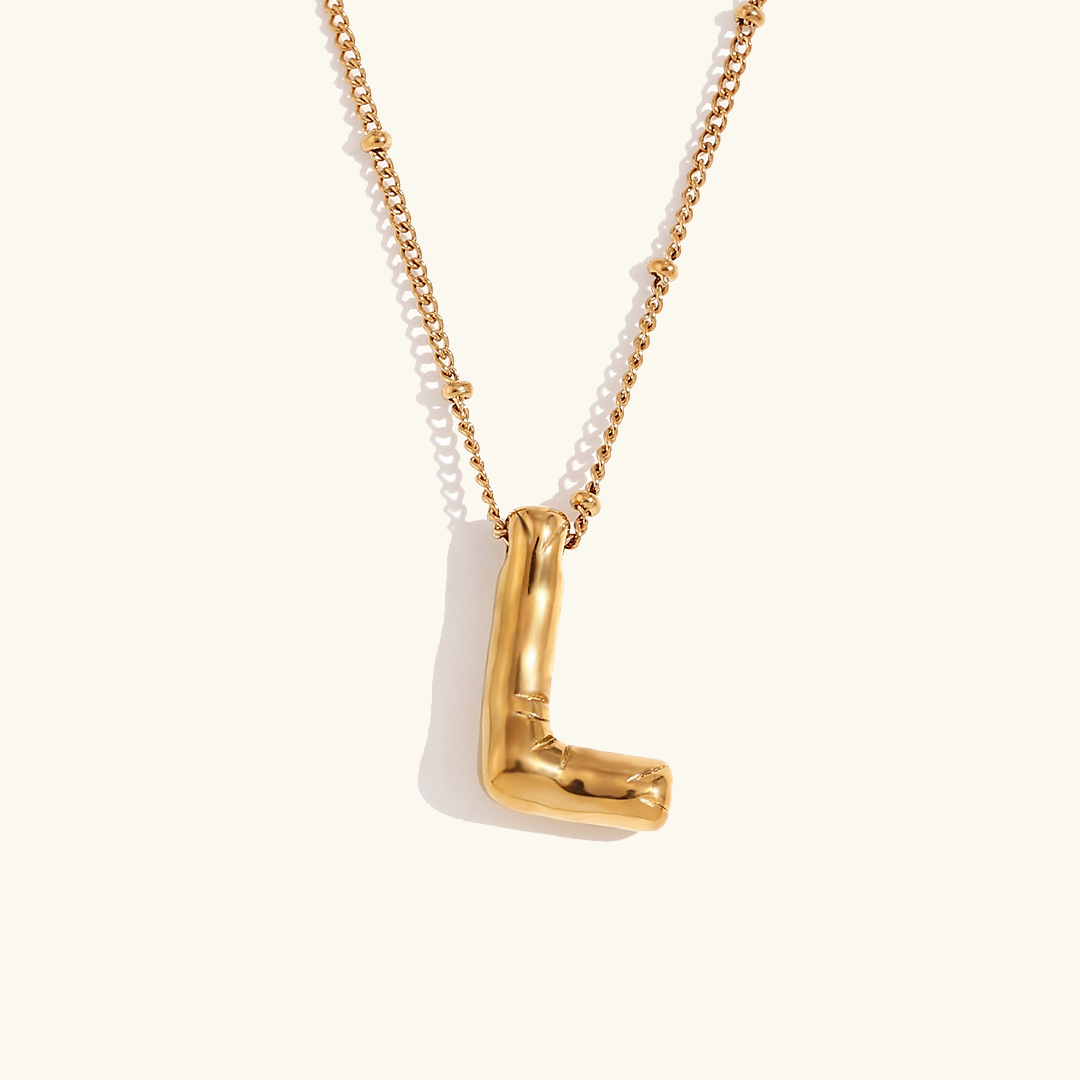 Balloon Gold Initial Necklace Image