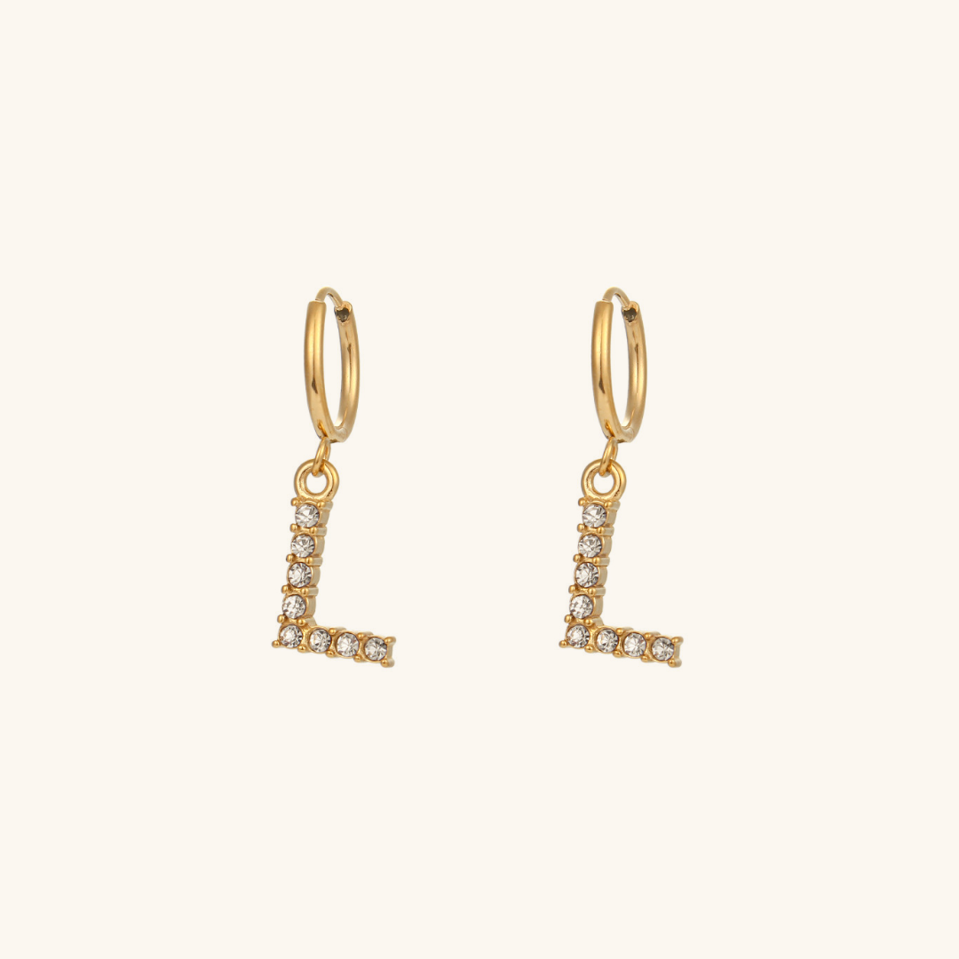 Wilhemina Initial Letter Earrings Image