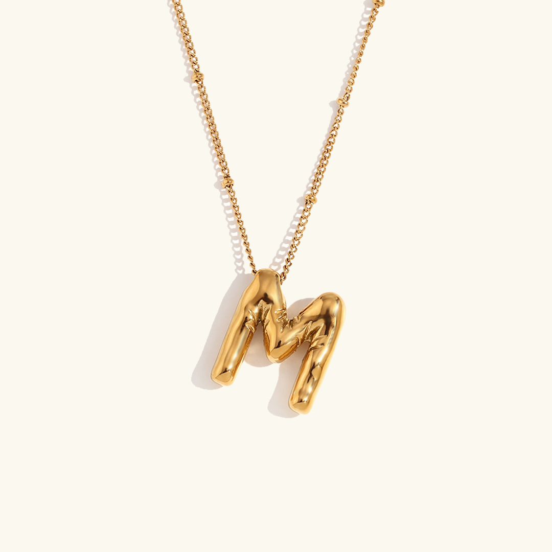 Balloon Gold Initial Necklace Image