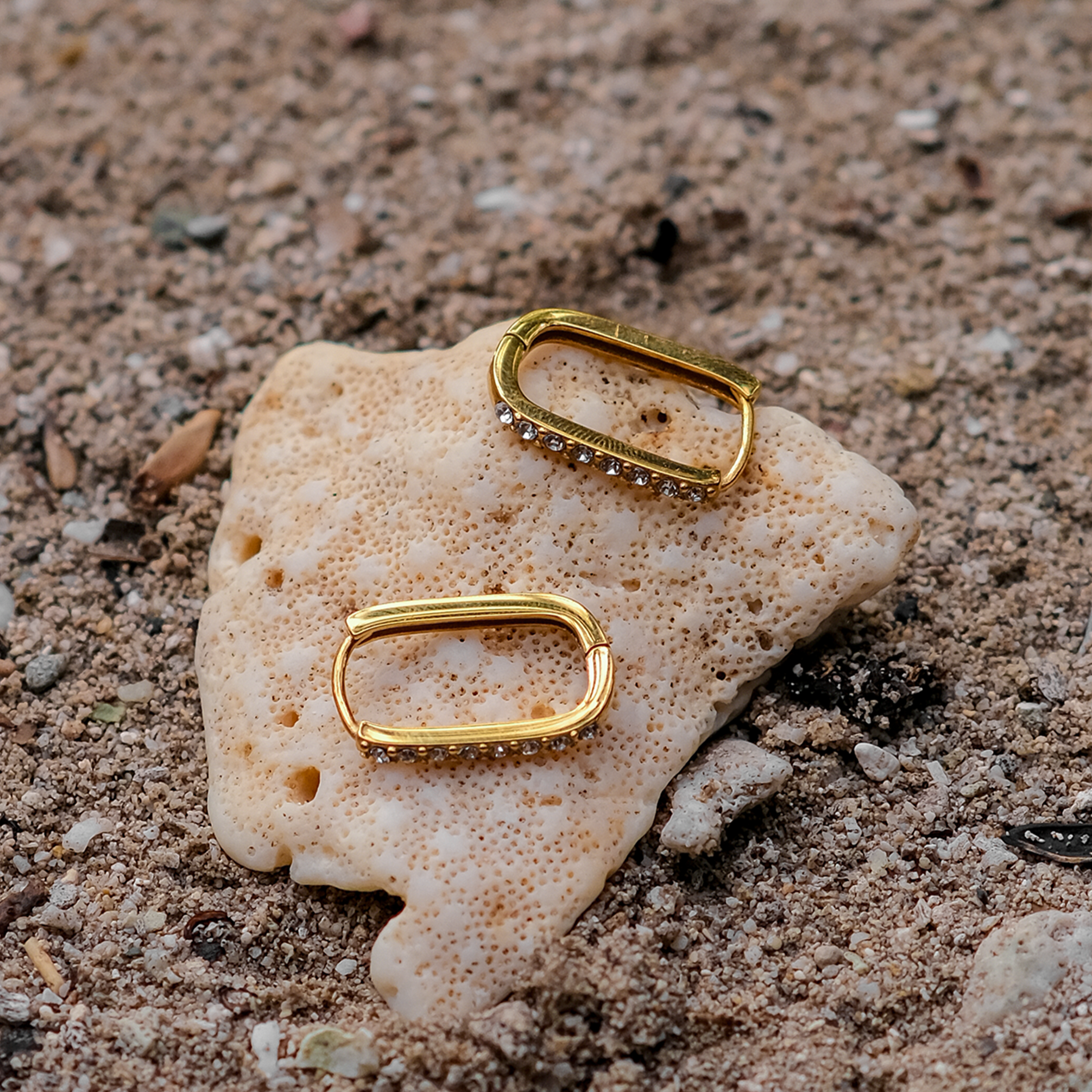 Maya Gold Hoop Earrings Image