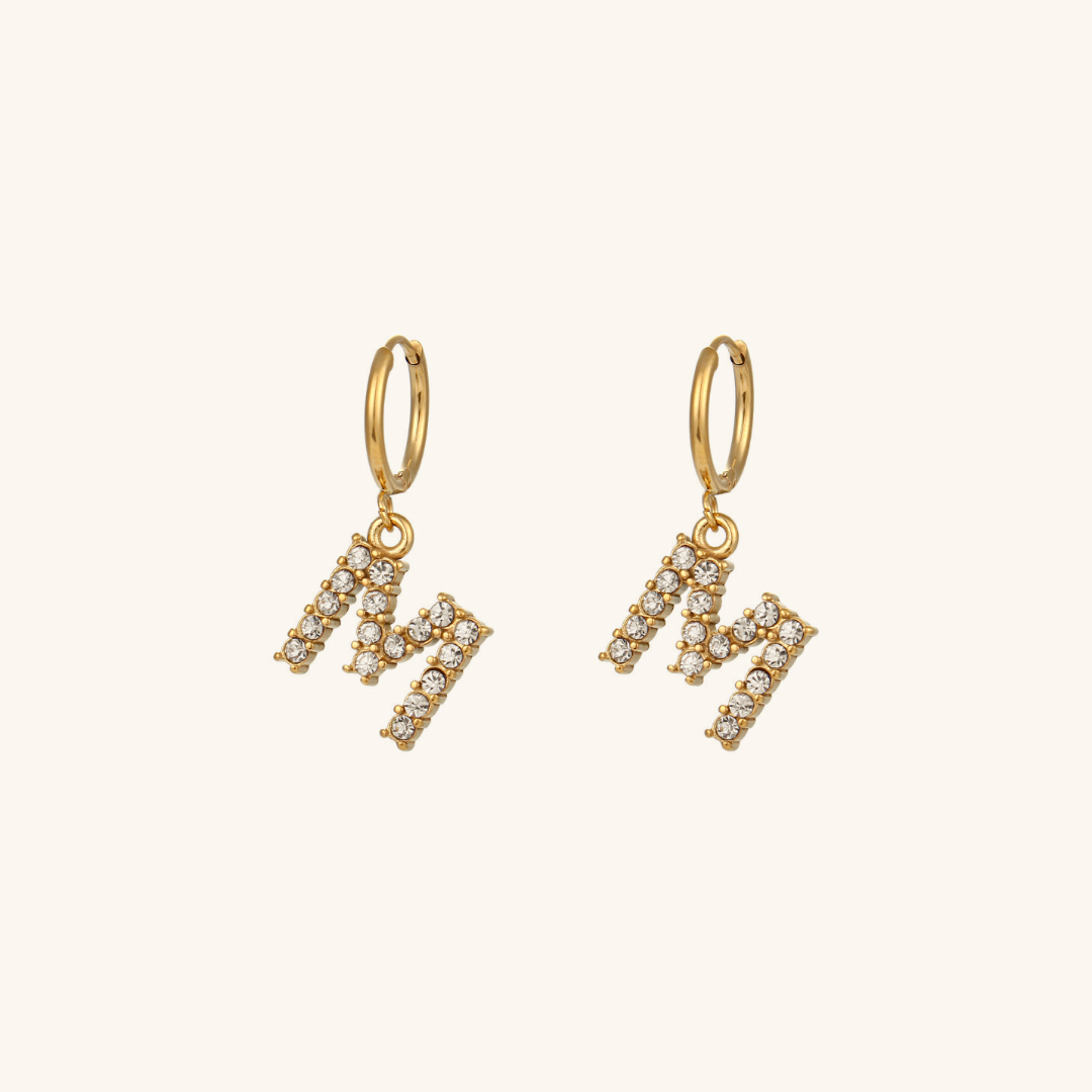 Wilhemina Initial Letter Earrings Image