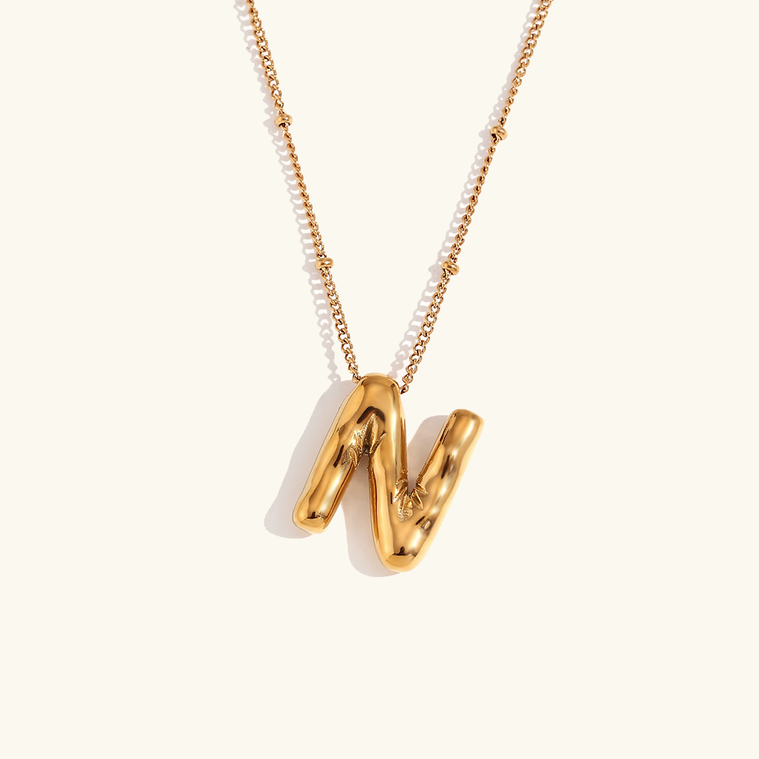 Balloon Gold Initial Necklace Image