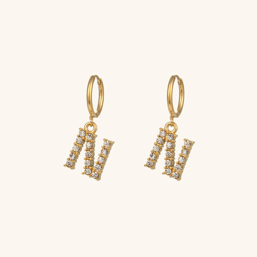 Wilhemina Initial Letter Earrings Image