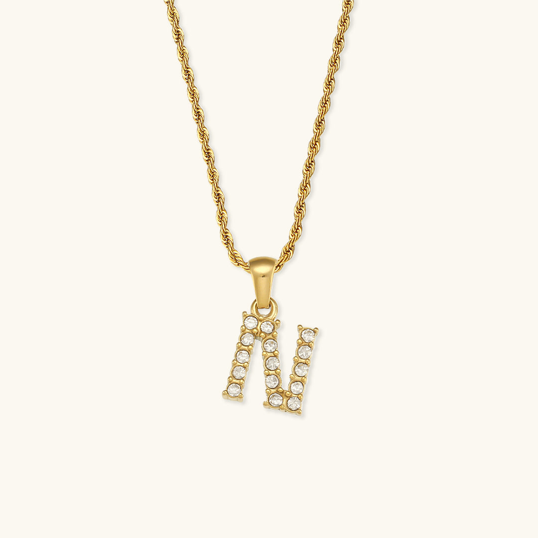 Maeve Letter Initial Diamond Necklace Image