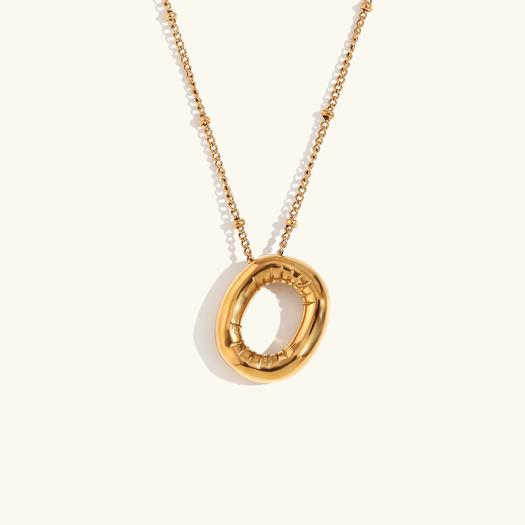 Balloon Gold Initial Necklace Image