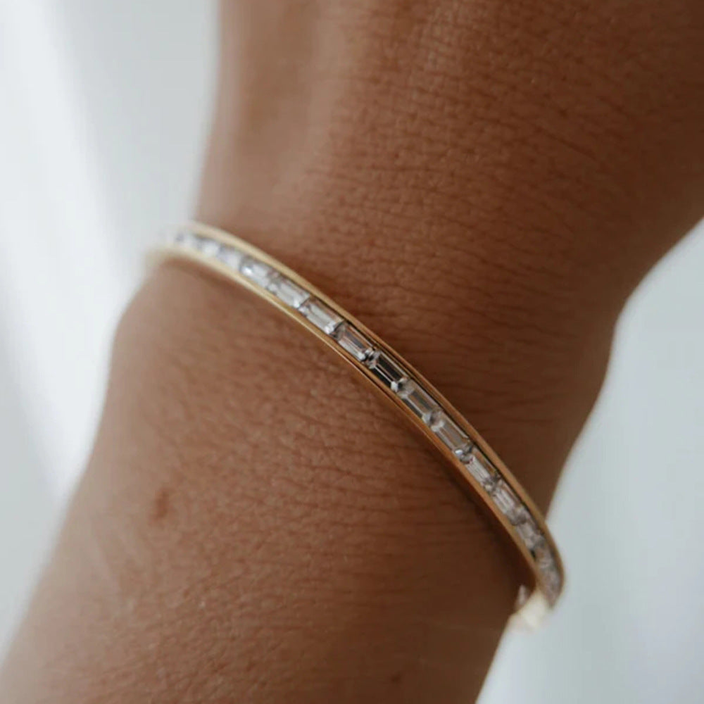 Grace Gold Diamond Bangle Image