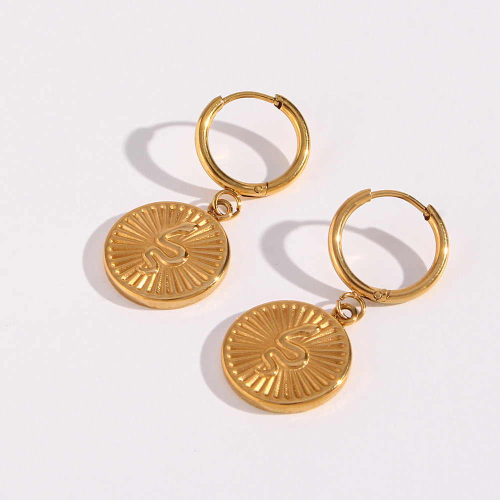 Eliana Serpent Coin Earrings Image