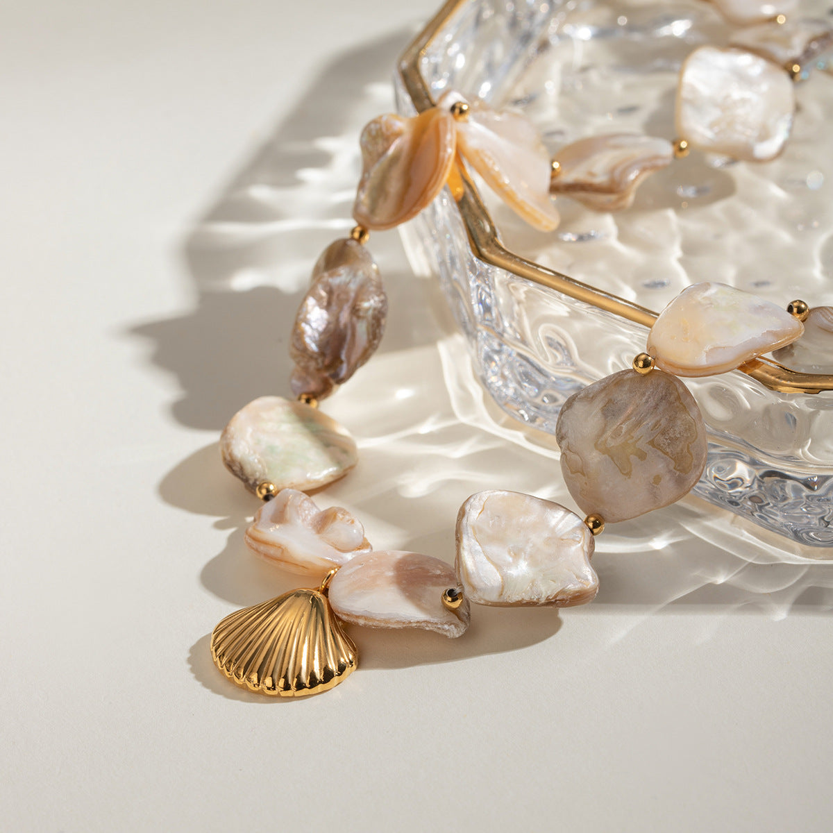 Aquamarine Seashell Necklace Image