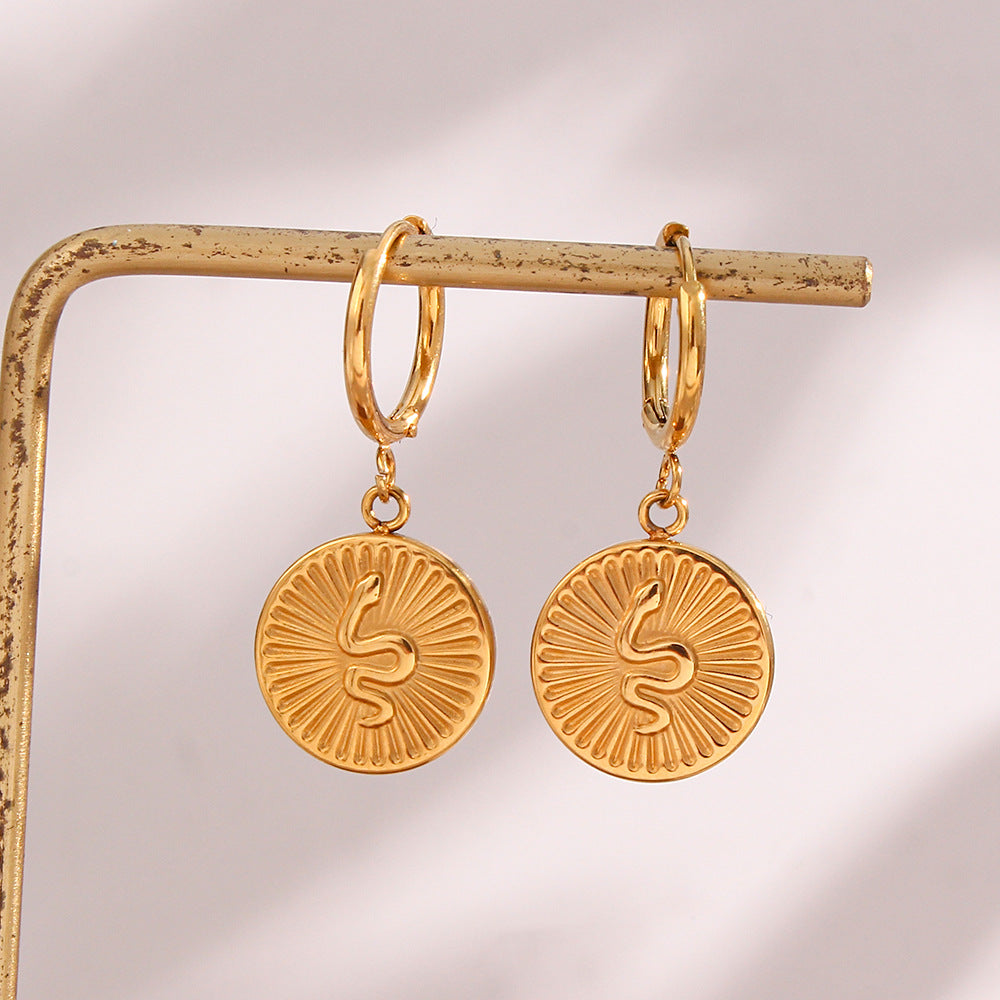 Eliana Serpent Coin Earrings Image