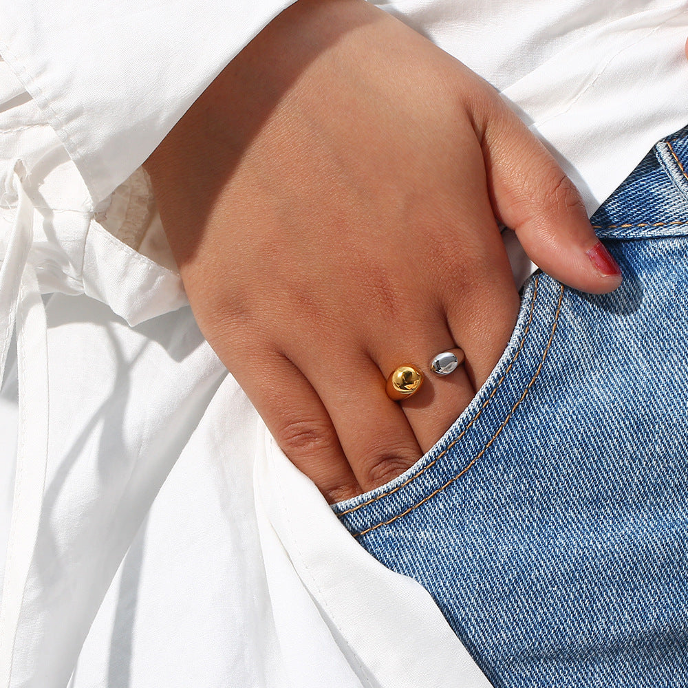 Seren Two Tone Gold Ring Image