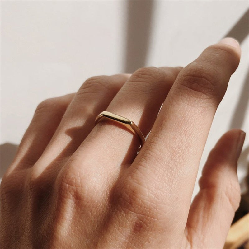 Sasha Geometric Gold Ring Image