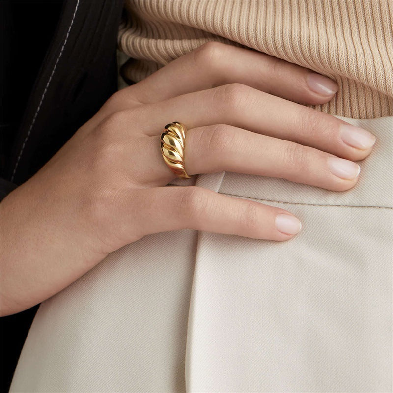 Lorelei Gold Croissant Ring Image