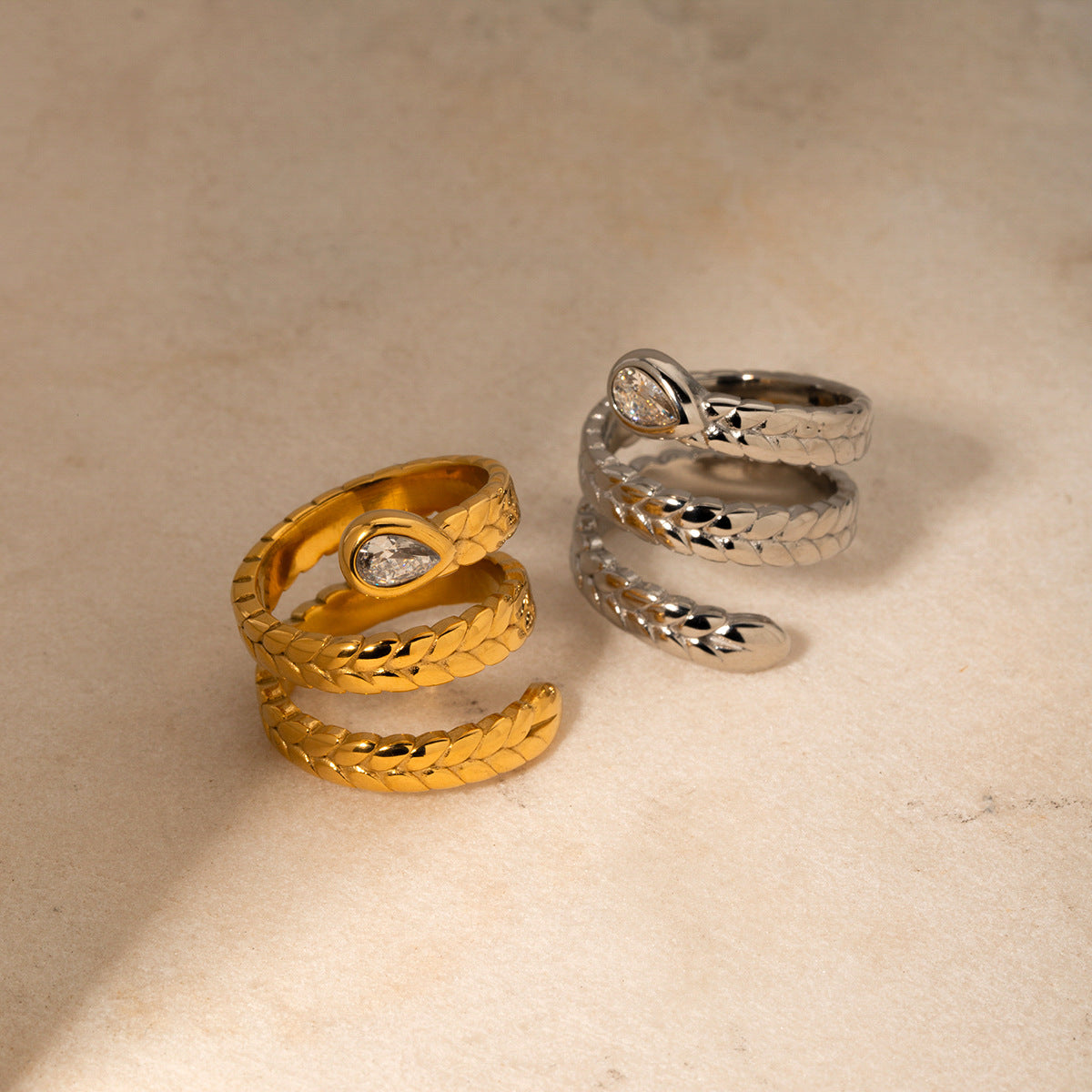 Davina Gold Serpent Ring Image