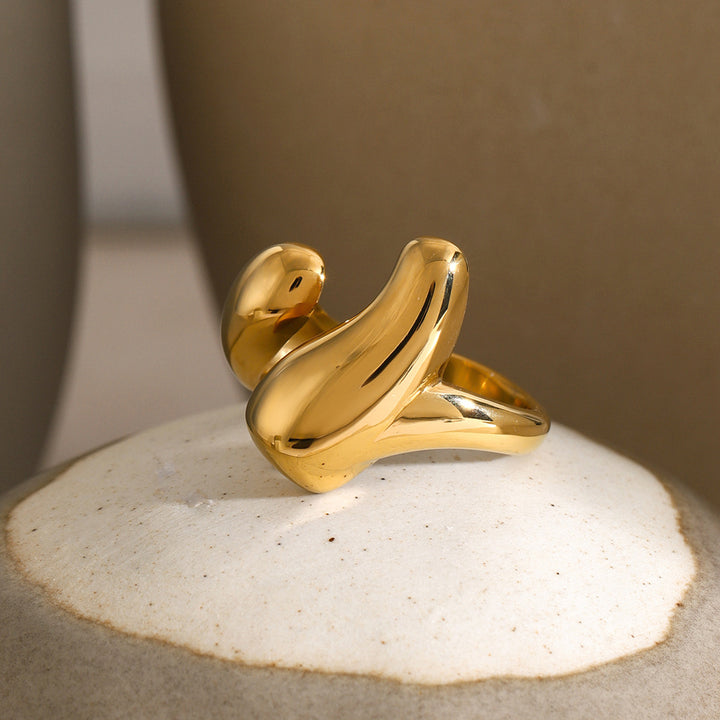 Abstract Gold Ring