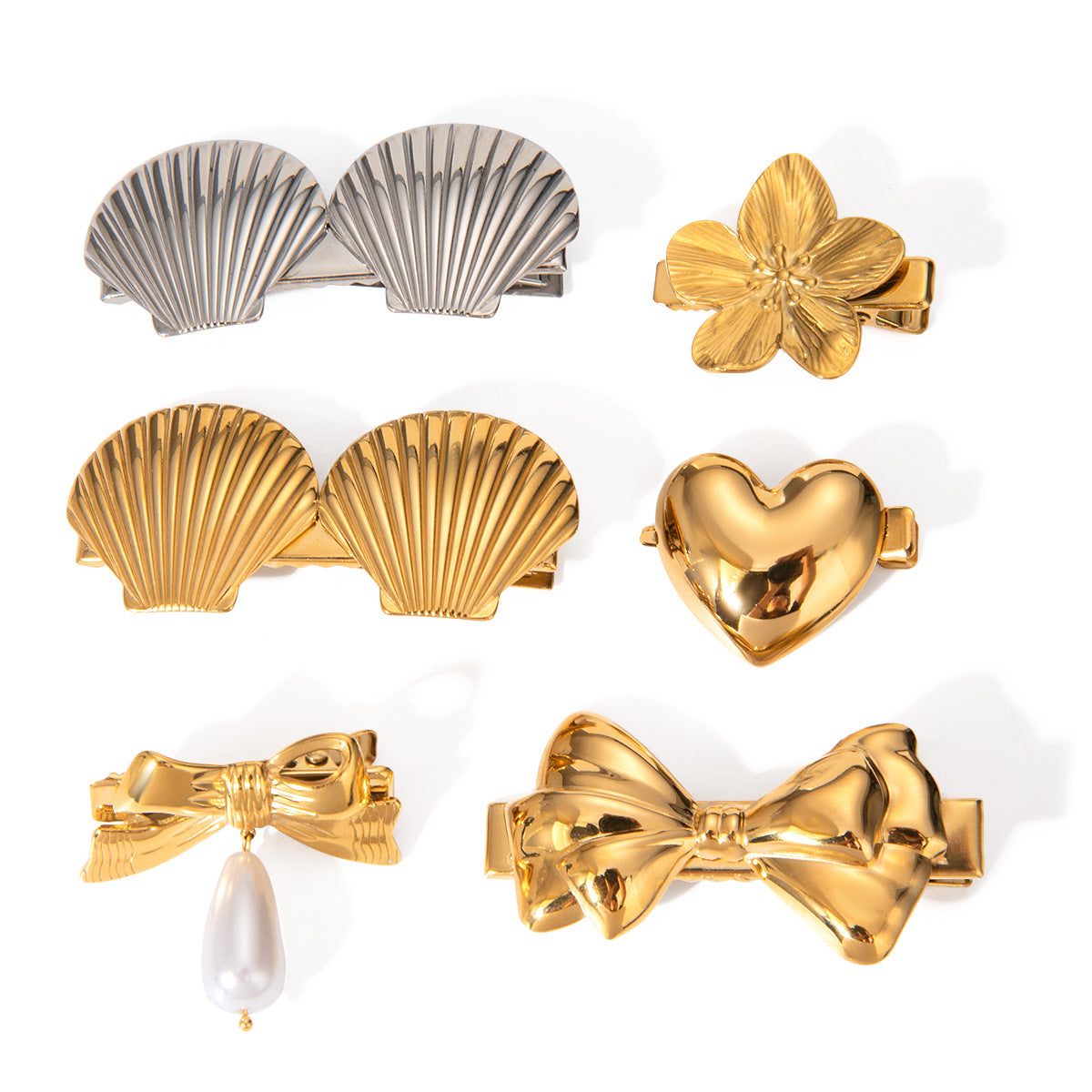 Natalie Gold Hair Clip Image