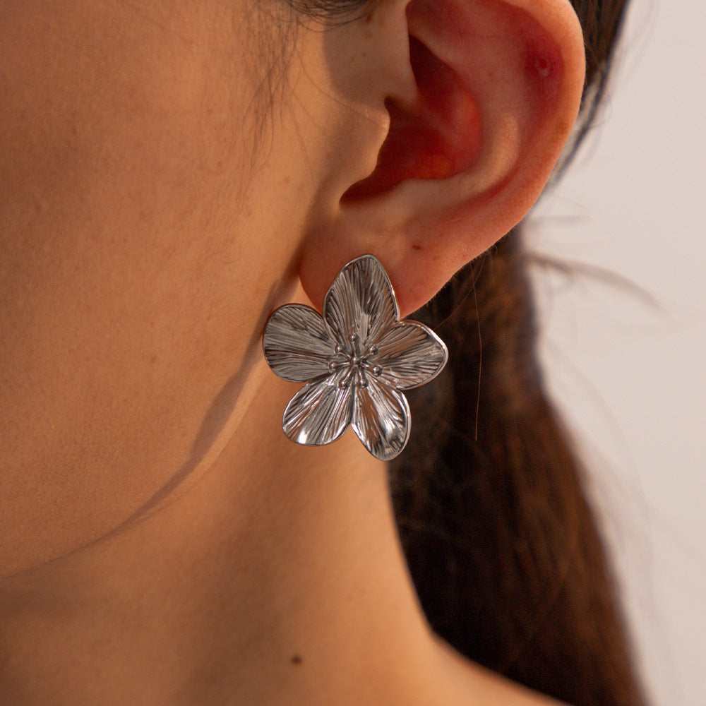 Allysa Flower Gold Earrings