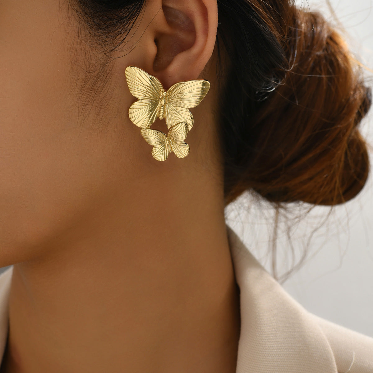 Butterfly Gold Earrings Image