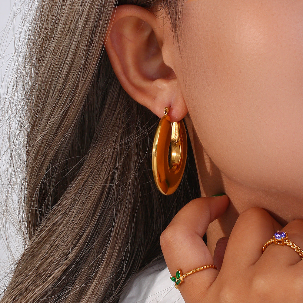 Kayleigh Chunky Hoop Earrings Image