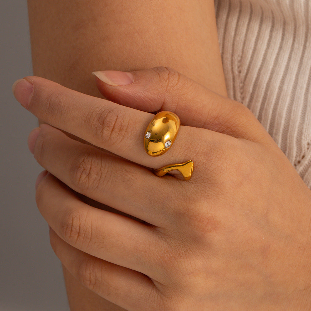 Etta Gold Serpent Ring Image