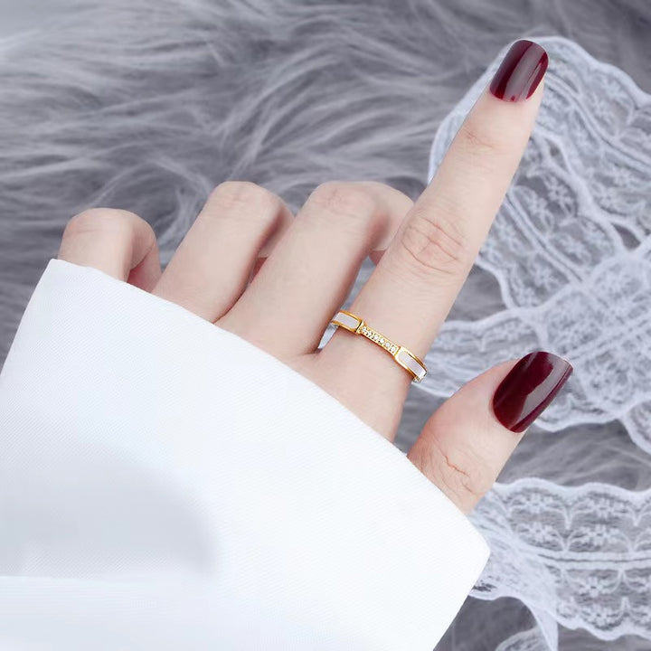 Gabrielle Diamond Simulant Gold Ring