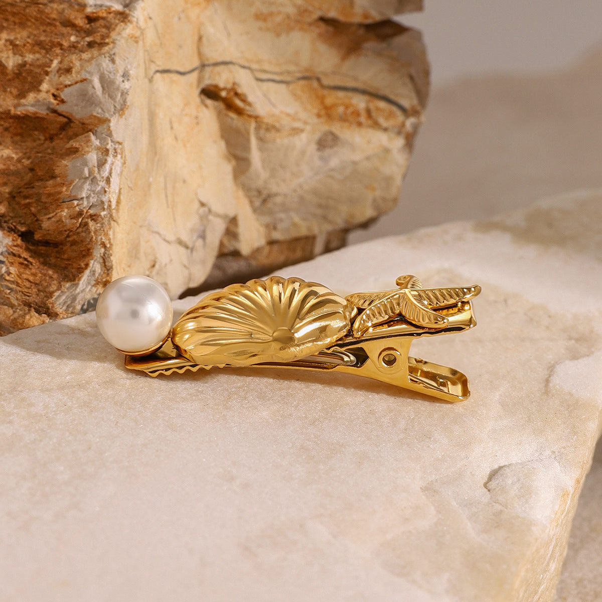 Tidal Treasures Gold Hair Clip Image