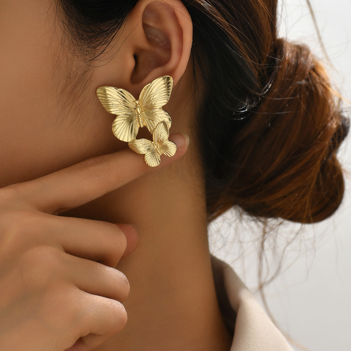 Butterfly Gold Earrings Image