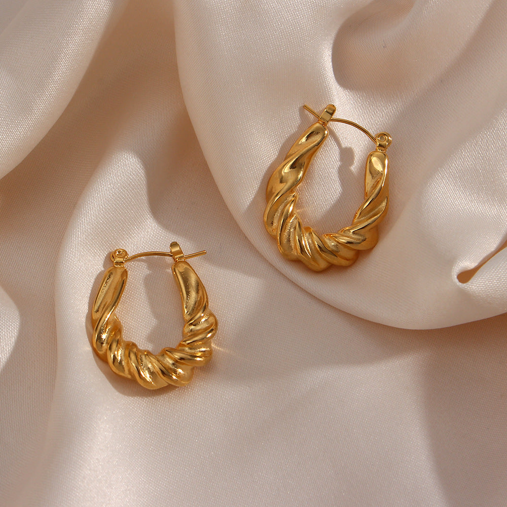 Adaline Twist Hoop Earrings Image