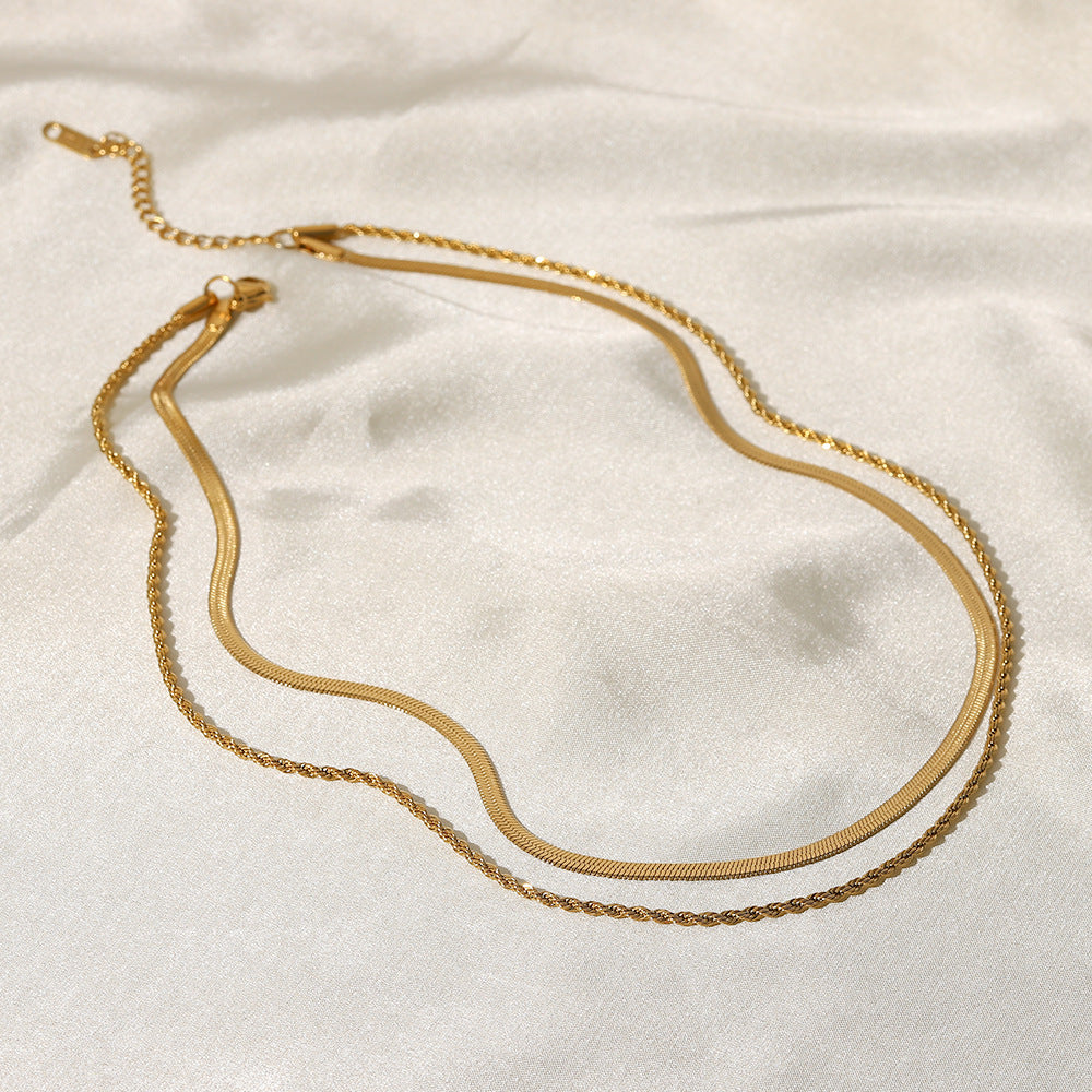 Hailey Layered Gold Chain Necklace Image