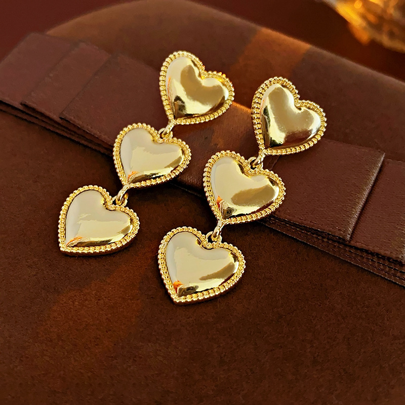 Aimee Gold Heart Earrings Image