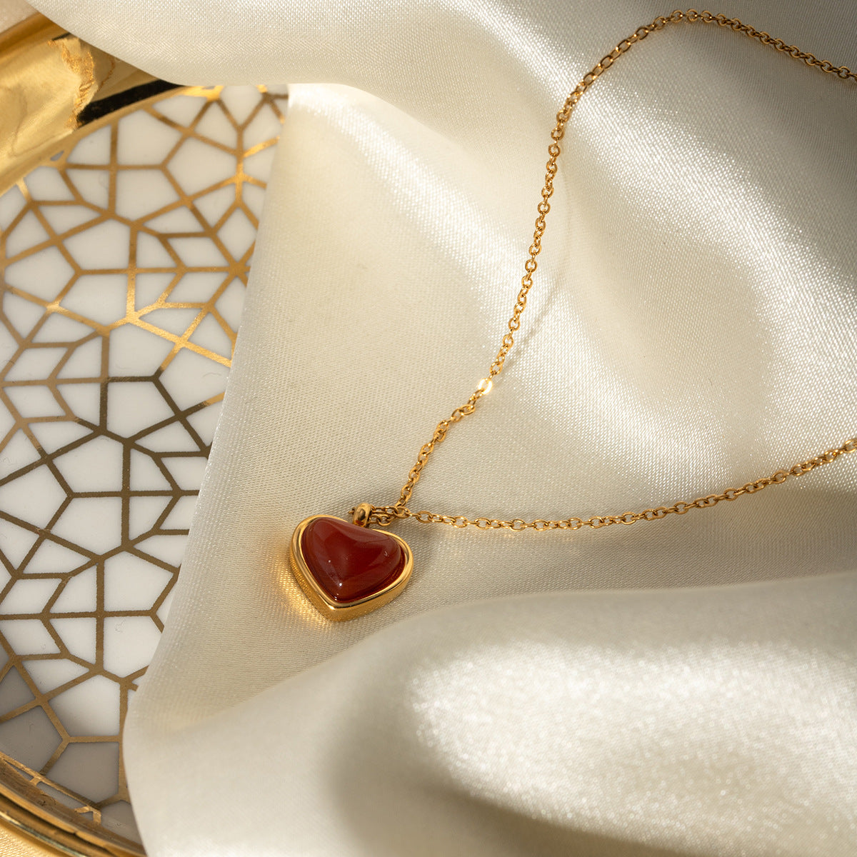 Cecily Gold Heart Necklace Image