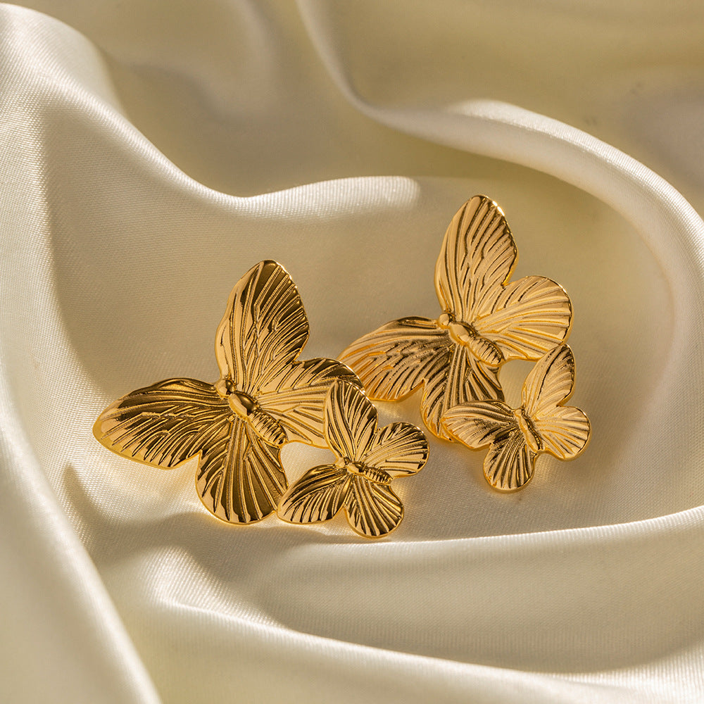 Butterfly Gold Earrings Image