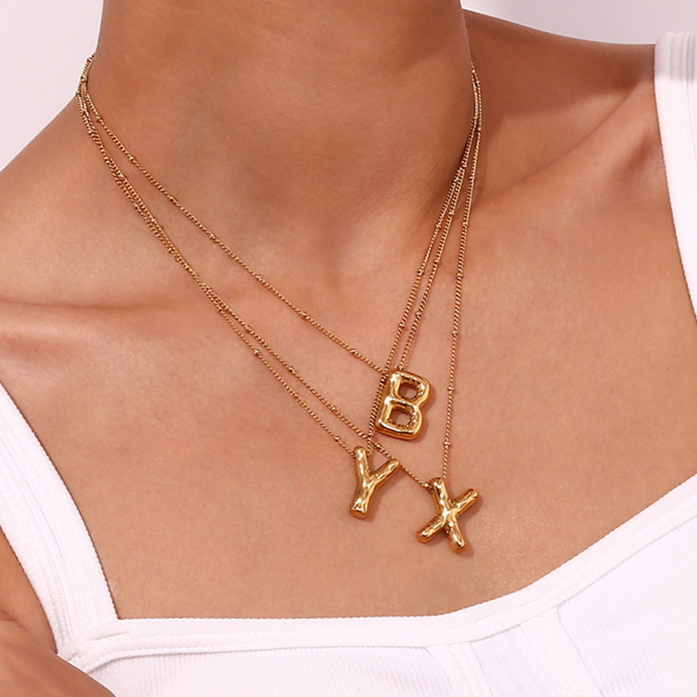 Balloon Gold Initial Necklace Image