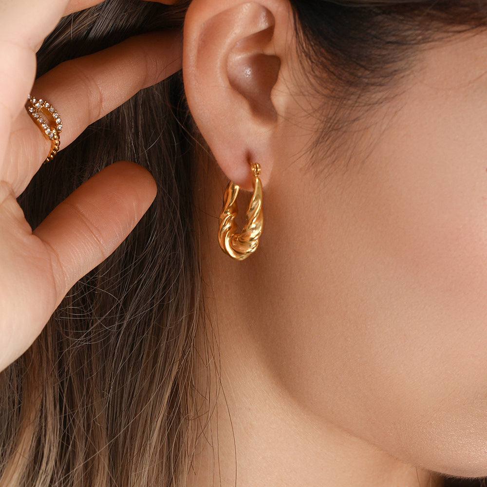 Adaline Twist Hoop Earrings Image