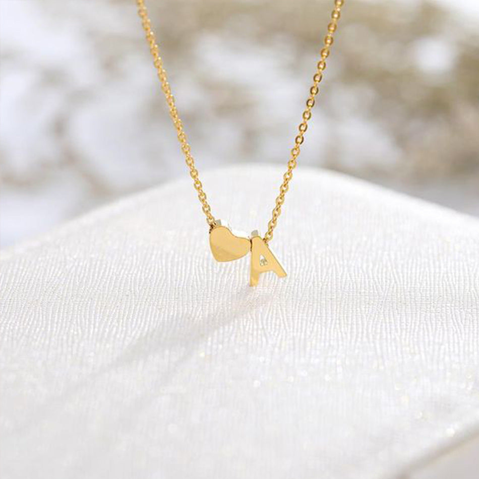 Ria Initial Letter Gold Necklace Image