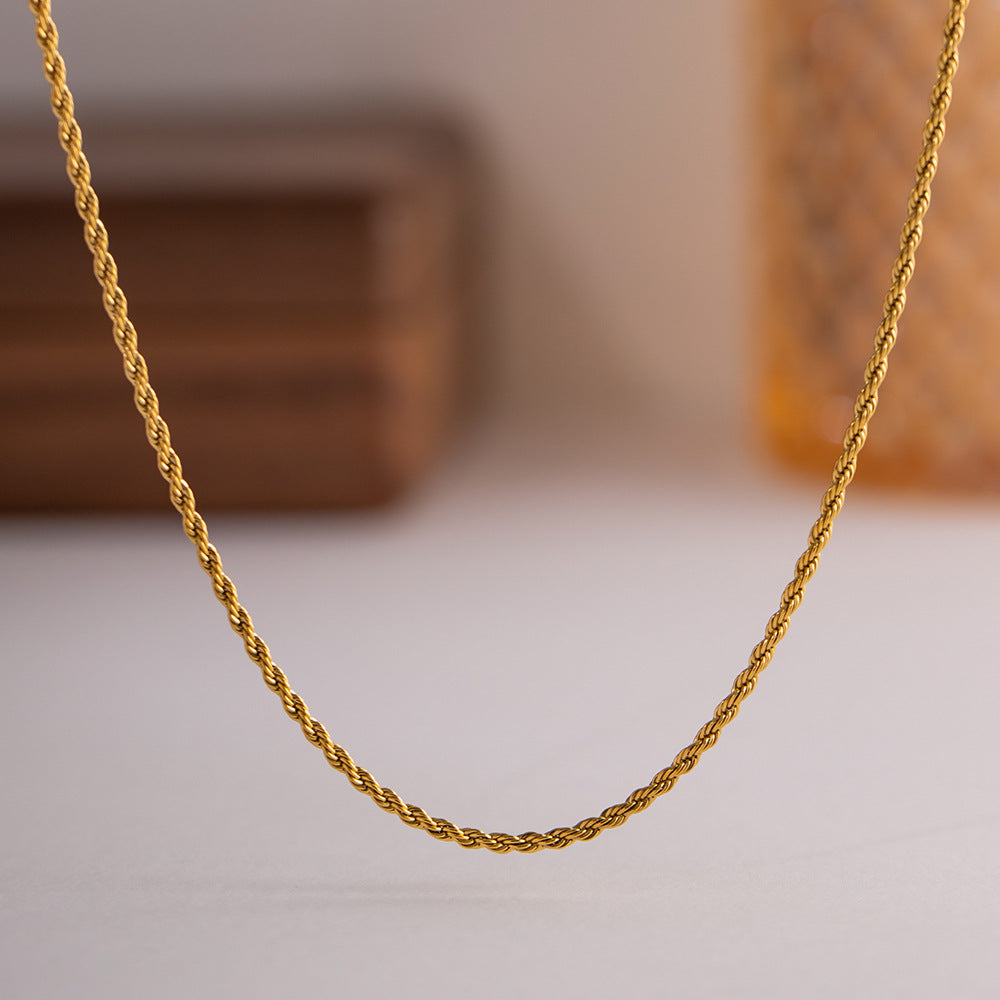 Calle Rope Chain Gold Necklace Image