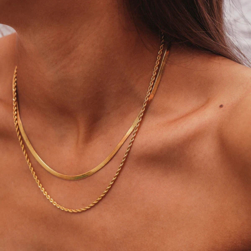 Hailey Layered Gold Chain Necklace Image