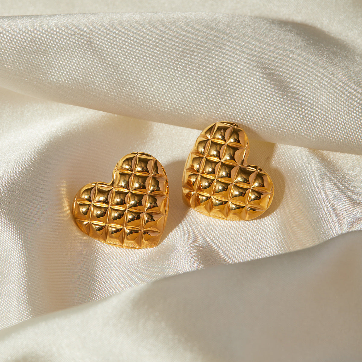 Irina Gold Heart Earrings Image