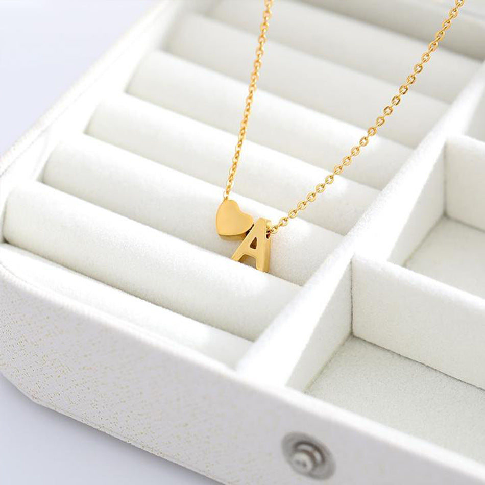 Ria Initial Letter Gold Necklace Image