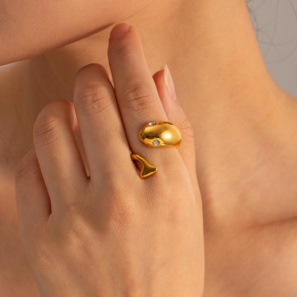 Etta Gold Serpent Ring Image